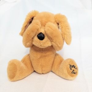 Peek A Boo Puppy Magnetic Paws Brown Stuffed Dog Plush Toy